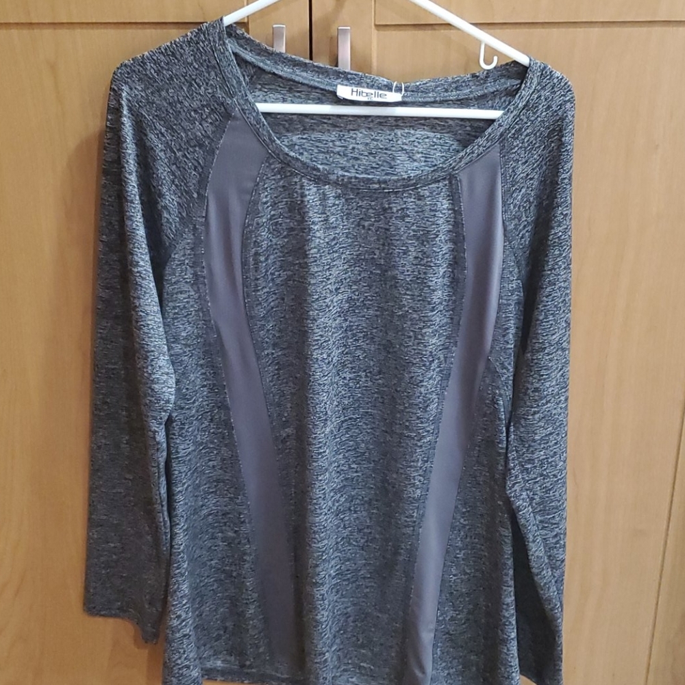 Women's Hibelle Blk & Gry Heathered Long S- XL